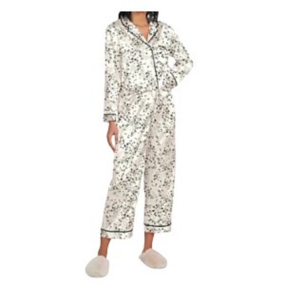 Generation Love Nikki Printed Pajama Set Cream/Black XS NWT - Picture 2 of 4